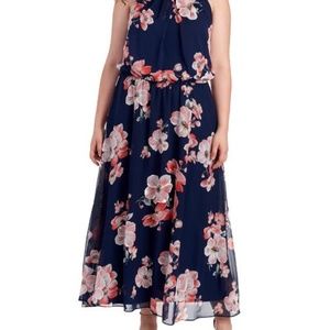 SIGNATURE BY ROBBIE BEE Women's Plus FLORAL DRESS